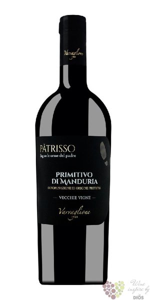 Primitivo di Manduria  Patrisso  Dop 2021 Varvaglione vigne e vini  0.75 l