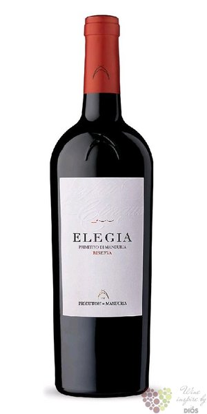 Primitivo di Manduria Riserva „ Elegia ” Dop 2016 Produttori di Manduria  0.75 l