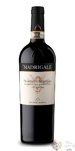 Primitivo di Manduria Dolce Naturale  Madrigale  DOCG 2018 Produttori di Manduria  0.75 l