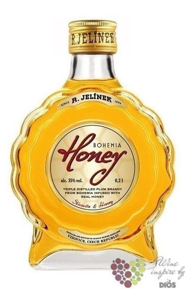 Bohemia honey liqueur plastic bottle Rudolf Jelínek 35% vol.  0.05 l