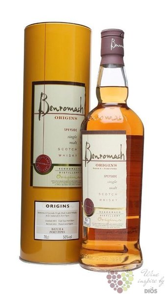 Benromach „ Origins Golden Promise Barley batch 5 “ single malt Speyside whisky50% vol.  0.70 l