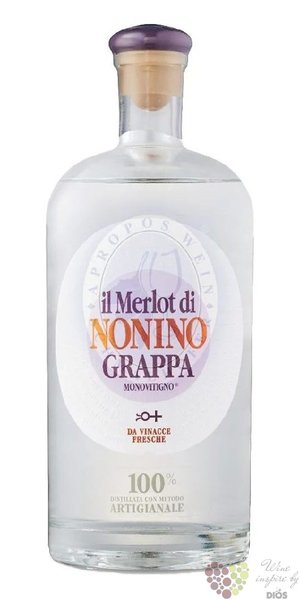 Grappa di Merlot „ I vigneti monovitigno ” Friuli distilleria Nonino 41% vol. 0.70 l