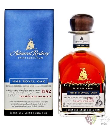 Admiral Rodney „ HMS Royal Oak ” aged Saint Lucia rum 40% vol.  0.70 l