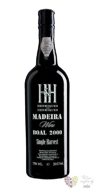Henriques &amp; Henriques single harvest 2000 „ Bual ” Madeira Do 19% vol.  0.75 l