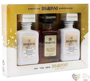 diSaronno  Assorti  ltd. edition Italian cream amaretto by Illva Saronno 28% vol.  3x0.05l