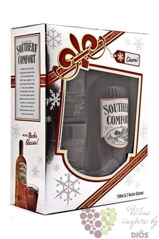 Southern Comfort „ Original ” glass set New Orleans whisky liqueur 35% vol.  0.70 l