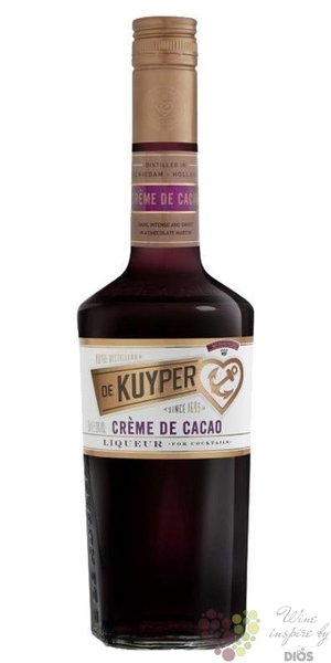 de Kuyper  Crme de cacao dark  premium Dutch liqueur 24% vol.  0.70 l