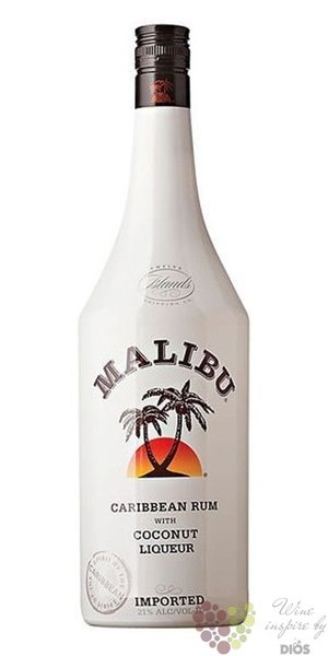 Malibu „ Original ” Caribbean rum with coconut 21% vol.  0.05 l