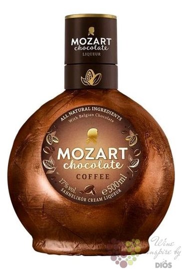 Mozart „ Chocolate Coffee ” original Austrian chocolate liqueur 17% vol.  0.50 l