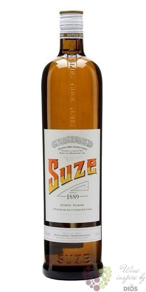 Suze  0riginal Gentiane  French aperitif liqueur 15% vol.  1.00 l