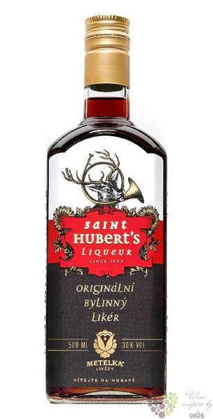 Saint Hubert´s original Moravian herb liqueur Metelka 30% vol.  0.50 l