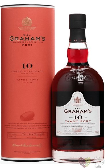 W&amp;J Grahams 10 years old wood aged tawny Porto Doc by Symington 20% vol.  0.75l