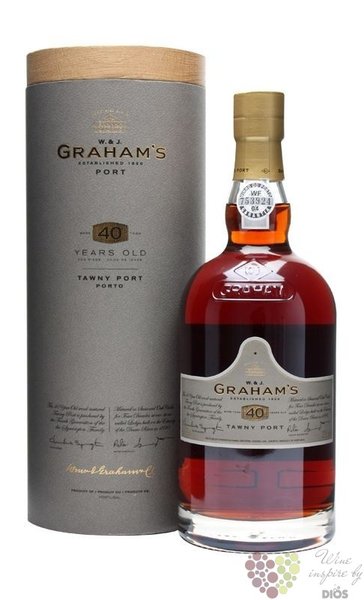 W&amp;J Grahams 40 years old wood aged tawny Porto Doc by Symington 20% vol.     0.75 l