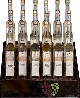 Grappas collection  Grappini  distilleria Mazzetti dAltavilla 43% vol.    18x0.10 l