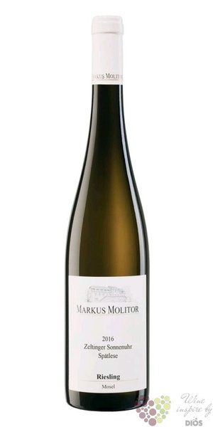 Riesling spaetlese trocken  Zeltinger Sonnenuhr  2018 Mosel VdP Grosse lage Markus Molitor 0.75 l