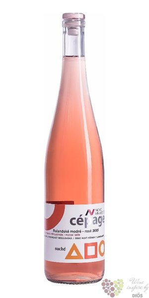Rulandské modré rosé „ Cépage ” 2015 pozdní sběr Nové vinařství  0.75 l