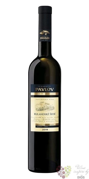 Rulandské šedé 2018 pozdní sběr vinařství Pavlov  0.75 l