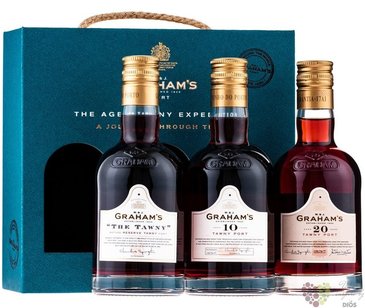 W&amp;J Grahams „ Tawny Selection ” degustation gift set of Porto Doc 20% vol.  3x0.20 l
