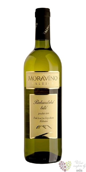 Rulandské bílé 2021 pozdní sběr vinařství Moravíno Valtice  0.75 l