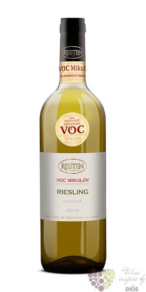 Riesling 2014 VOC Mikulov Reisten Pavlov  0.75 l