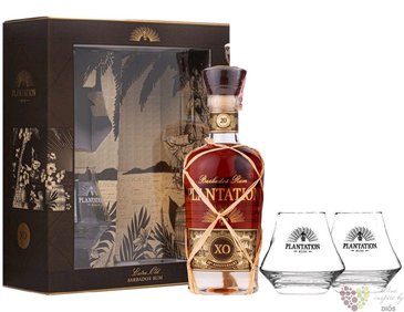 Plantation „ XO 20th anniversary 2022 ed. ” 2glass pack rum of Barbados 40% vol.  0.70 l