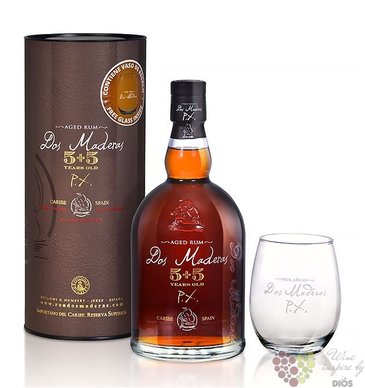 Dos Maderas  PX 5 + 5  1glass set Caribbean rum Williams &amp; Humbert 40% vol.  0.70 l