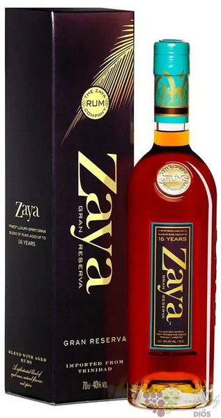 Zaya „ Gran reserva ” gift box aged Trinidad rum Wilson Daniels 40% vol.  0.70 l
