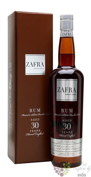 Zafra „ Master Reserve ” aged 30 years in Bourbon cask rum of Panama 40% vol. 0.70 l