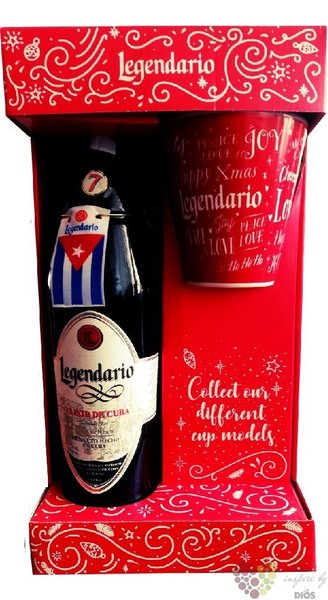 Legendario  Elixir de Cuba  cup set aged 7 years Cuban rum punch 34% vol.  0.70 l