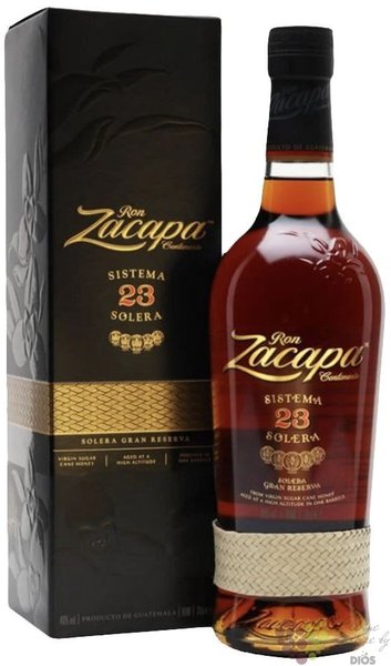 Zacapa Centenario  23 Solera Gran reserva  wooden box aged Guatemalan rum 40% vol.  0.70 l