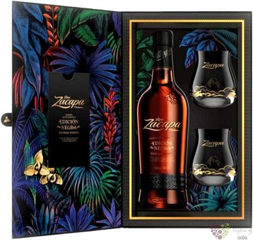 Zacapa Centenario Edicion Negra 2 glass set aged Guatemalan rum 43%0.70l