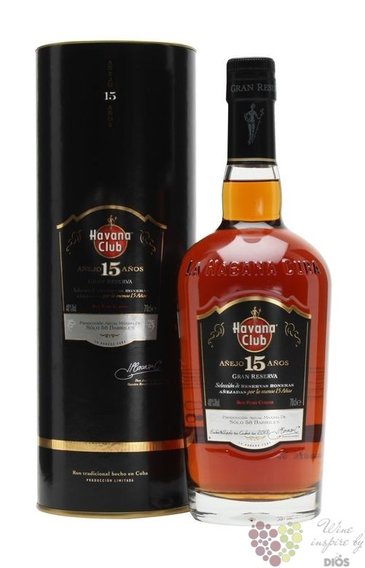 Havana Club „ Grand reserva 15 aňos ” new release aged 15 years Cuban rum 40% vol.   0.70 l