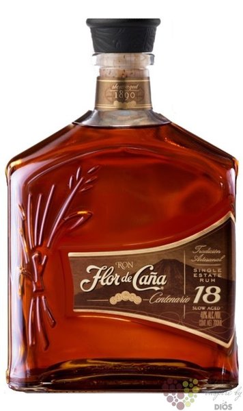 Flor de Cana „ Centenario ” slow aged 18 years Nicaraguan rum 40% vol.  0.70 l
