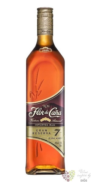 Flor de Cana „ Grand reserve ” slow aged 7 years Nicaraguan rum 40% vol.  1.00 l