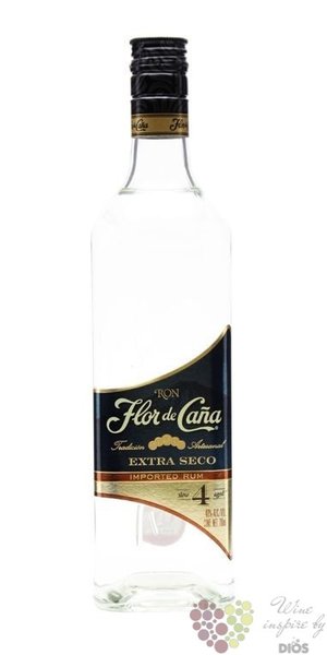Flor de Cana „ Extra dry ” slow aged 4 years Nicaraguan rum 40% vol.    1.00 l