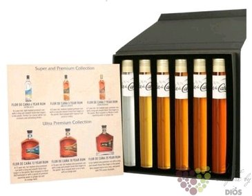 Flor de Caa  Tasting set  Nicaraguan rum 40% vol.  6x0.025l