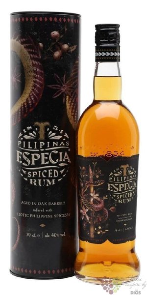 Tanduay  Especial Spiced  metal box flavored Filipinian rum 40% vol.  0.70 l