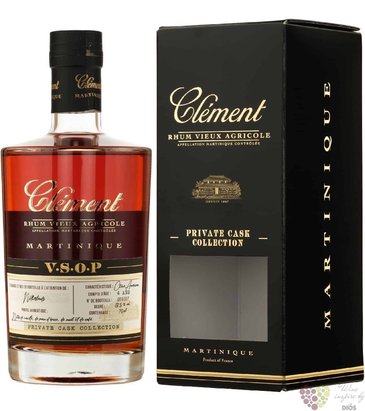 Clment  VSOP Private cask collection  Martinique rum 52%vol.  0.70 l