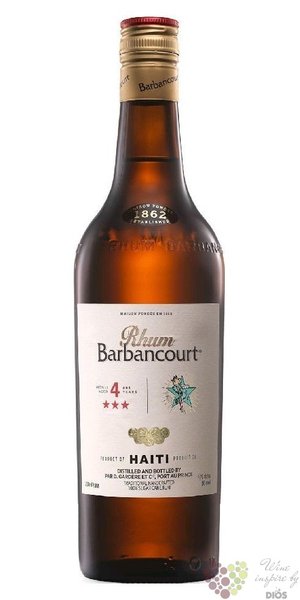 Barbancourt  3 Stars  aged 4 years aged rum of Haiti 43% vol.  0.70 l