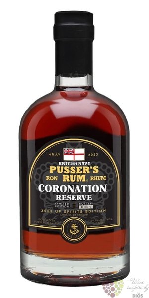 Pusser´s British navy „ Coronation Reserve 2023 ” Virginia islands rum 54.5% vol.  0.70 l