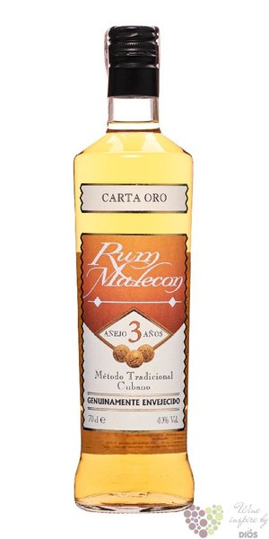 Malecon  Carta Oro  aged 3 years Panamas rum 40% vol.  0.70 l