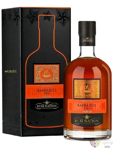 Rum Nation „ Barbados ” aged 8 years caribbean rum by Rossi &amp; Rossi 40% vol.  0.70 l