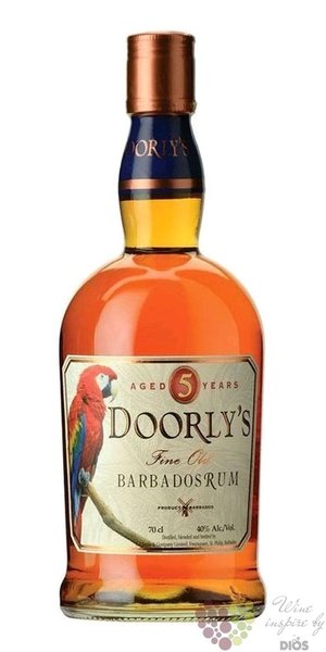 Foursquare Doorlys aged 5 years fine old Barbados rum 40% vol.  0.70 l