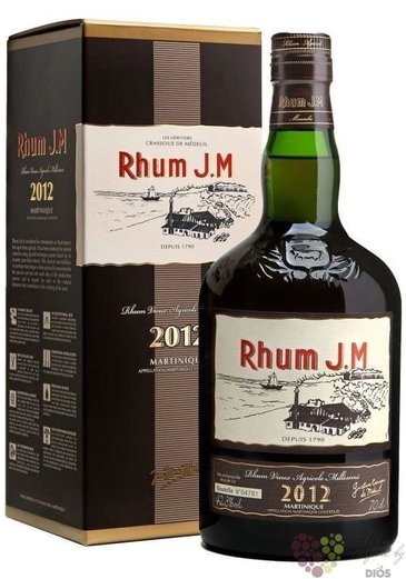 J.M Rhum 2012 vintage Martinique rum  42.3% vol.  0.70 l