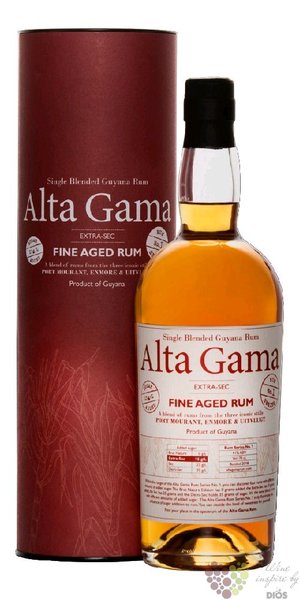 Alta Gama „ Extra-Seco ” fine aged single blended Guyana rum 41% vol.  0.70 l