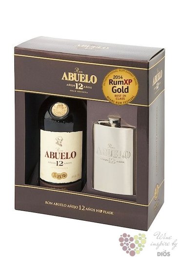 Abuelo „ Aňejo 12 aňos ” flask pack aged Panamas rum 40% vol.  0.70 l