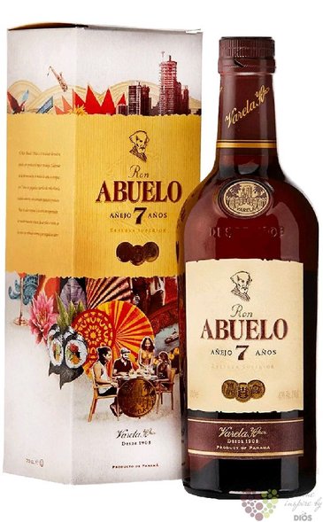 Abuelo „ Aňejo 7 aňos ” ltd. gift box aged Panamas rum 40% vol.  0.70 l