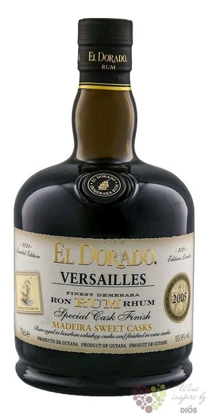 el Dorado Special cask finish 2005  Versailles Madeira cask  unique Guyana rum 55.9% vol.  0.70 l