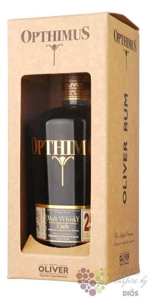 Opthimus 2019 „ Malt whisky cask ” aged 25 years Dominican rum 43% vol.  0.70 l