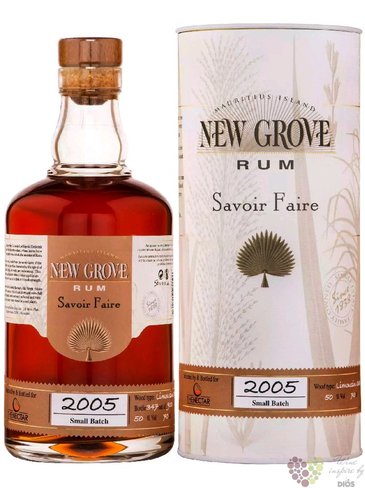 New Grove Savoir Faire 2005 „ Small Batch ” aged Mauritian rum 50% vol.  0.70 l